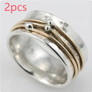 Retro Two-tone Ring